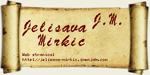 Jelisava Mirkić vizit kartica